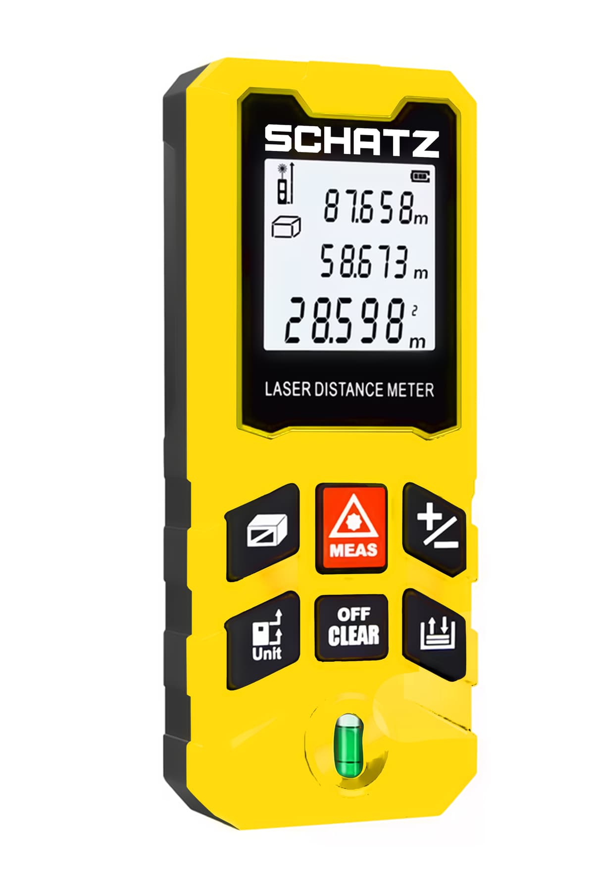 Schatz 100 m Lazer Metre – Kırmızı Işıklı Lazer Mesafe Ölçer, Sarı