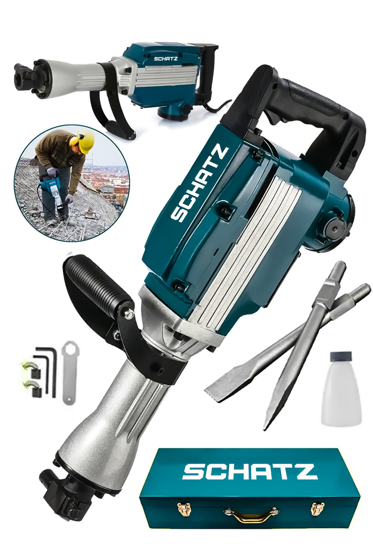 Schatz 1800W 16 kg Kırıcı Hilti – Büyük Tip Darbeli Kırıcı, Model SC99524M