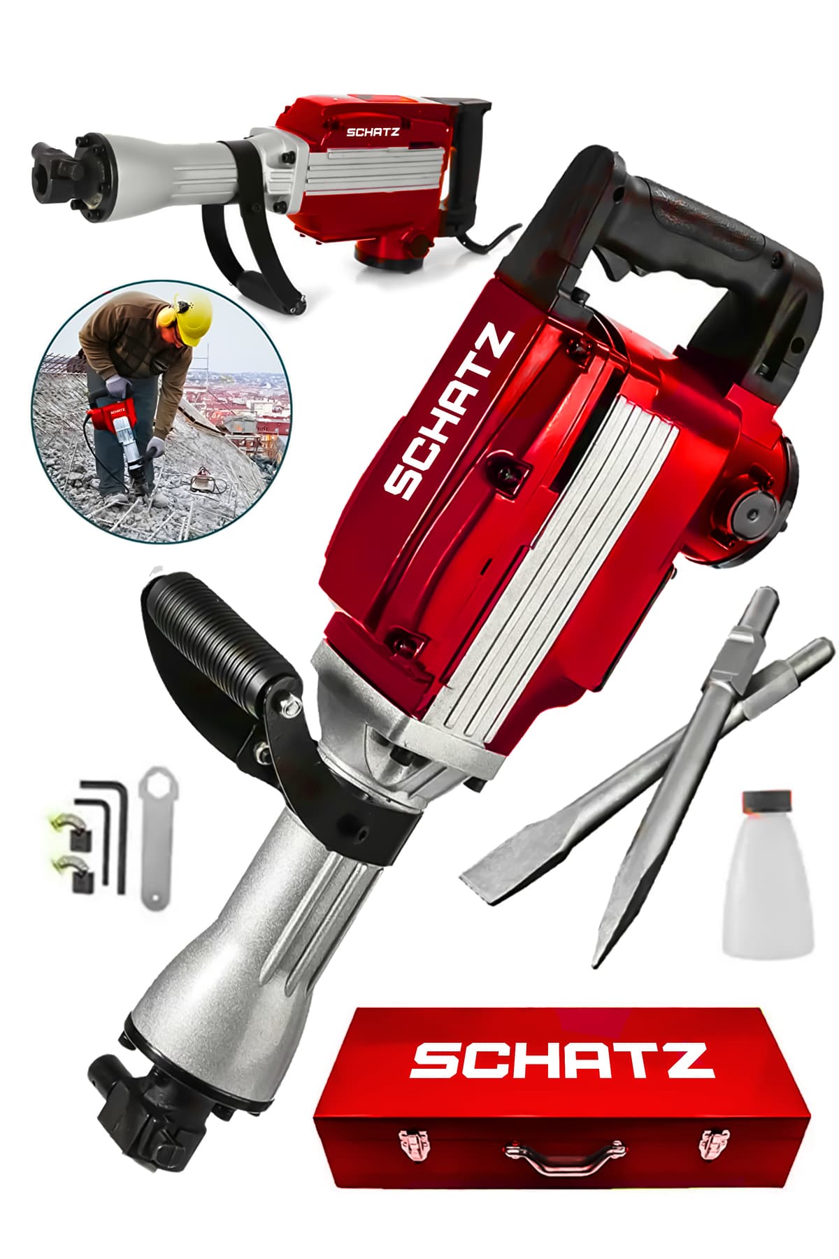 Schatz 1800W 16 kg Kırıcı Hilti – Büyük Tip Darbeli Kırıcı, Model SC99525K